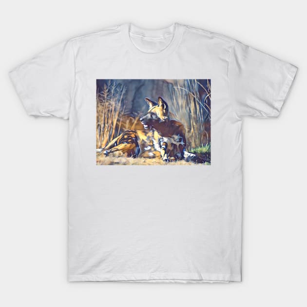 African Painted Dog T-Shirt by Sharonzoolady